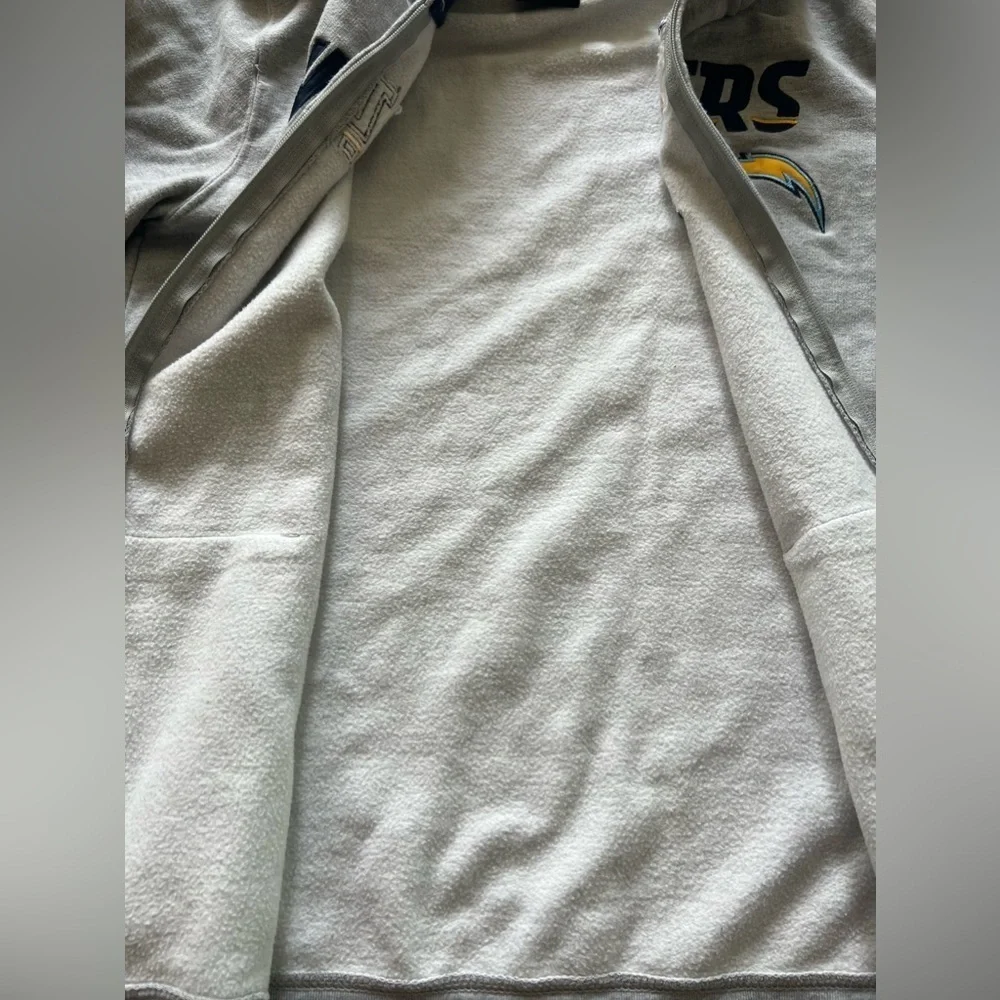 Youth Size XL Chargers NFL Hoodie Zipper Sweatshirt In Gray Color